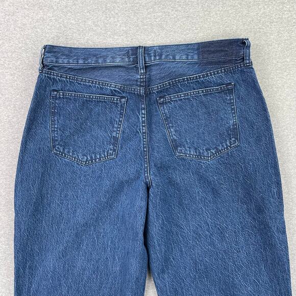 Abercrombie & Fitch High Rise Loose Jeans Womens 31 / 12 Long Blue Dark Wash NWT - Picture 15 of 16